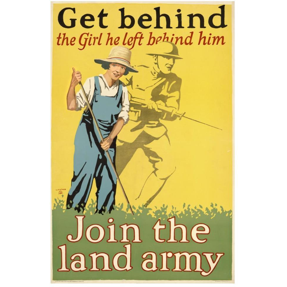 Get behind the girl he left behind him, ca. 1918-Paper Art-34&quotx50"