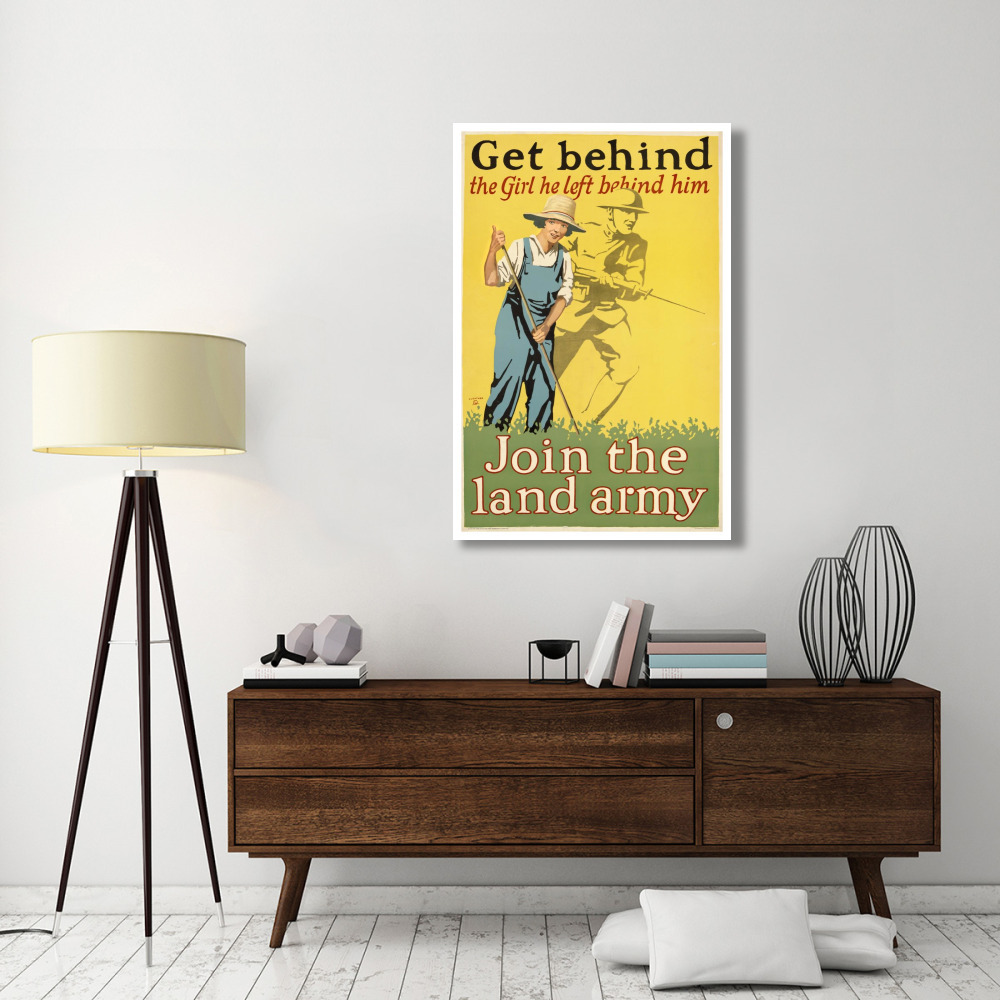 Get behind the girl he left behind him, ca. 1918-Paper Art-34&quotx50"