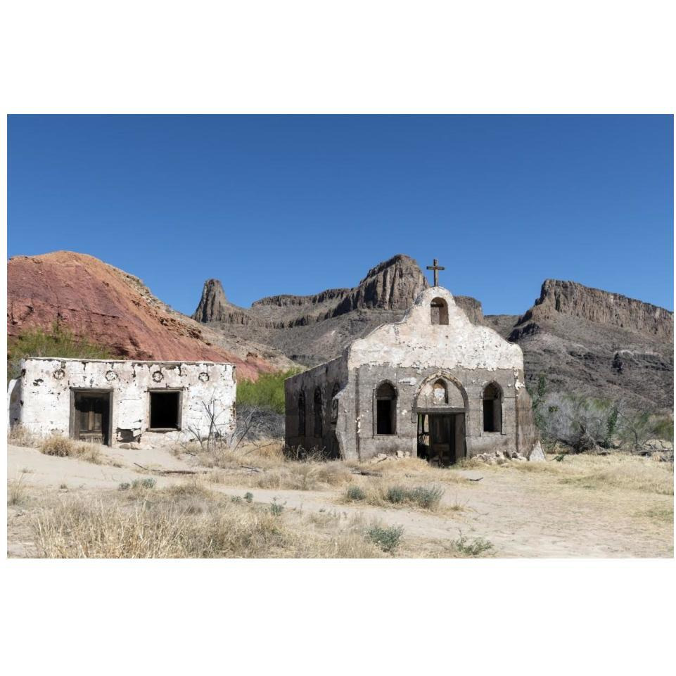 The Contrabando, a ghost town in Big Bend Ranch State Park-Paper Art-20&quotx14"