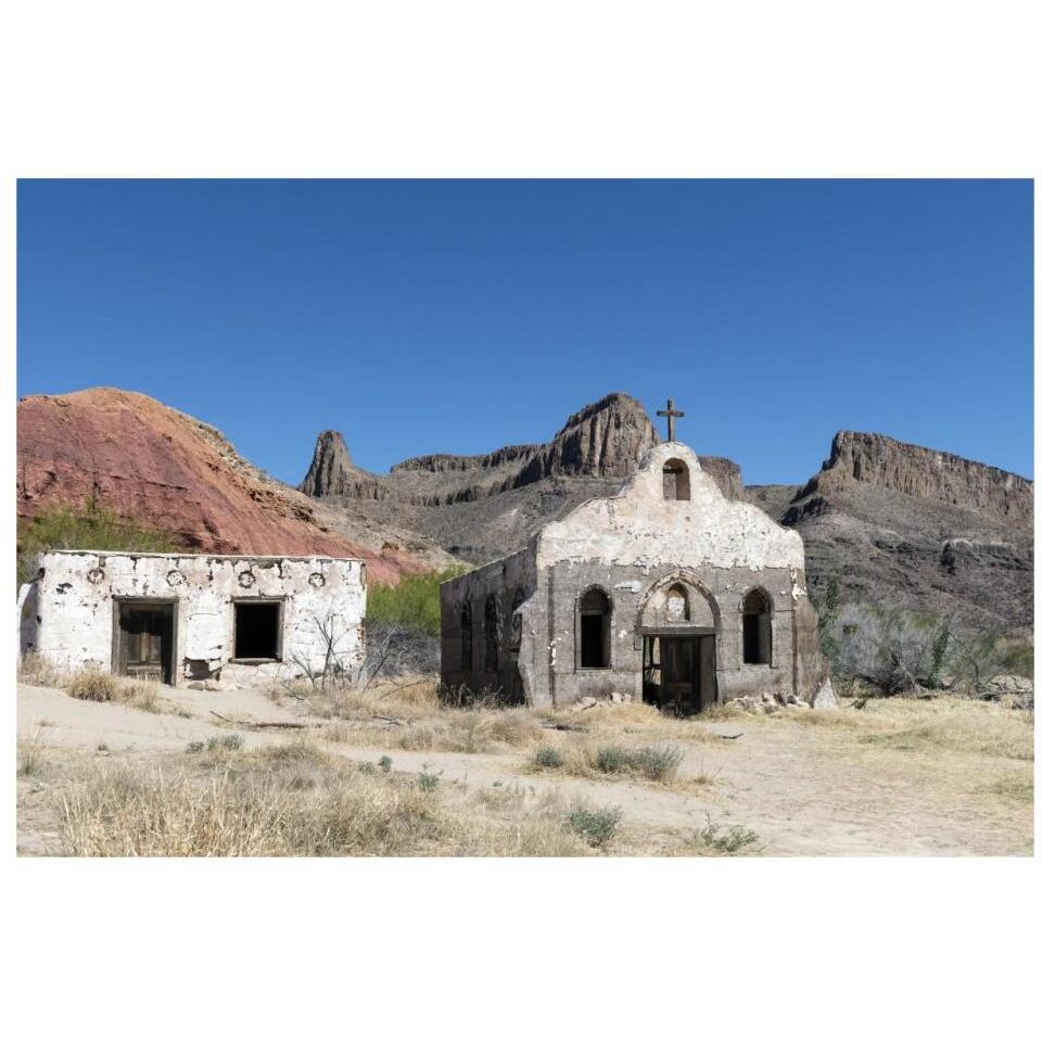 The Contrabando, a ghost town in Big Bend Ranch State Park-Paper Art-32&quotx22"