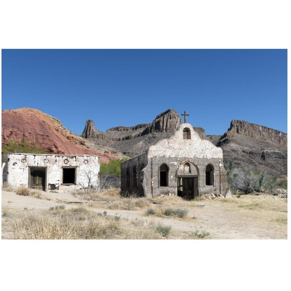 The Contrabando, a ghost town in Big Bend Ranch State Park-Paper Art-50&quotx34"