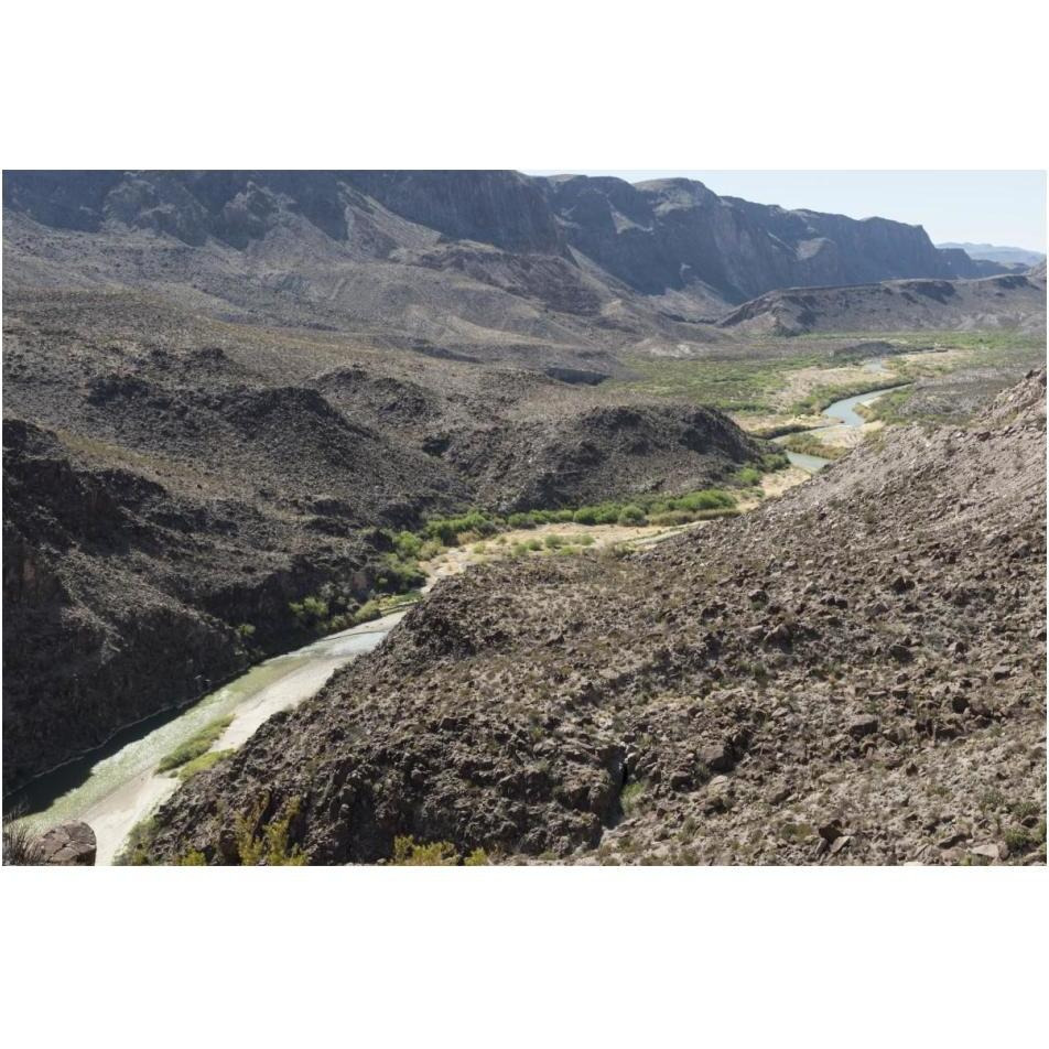 View of the Rio Grande River along Texas Rt. 170-Paper Art-20&quotx14"