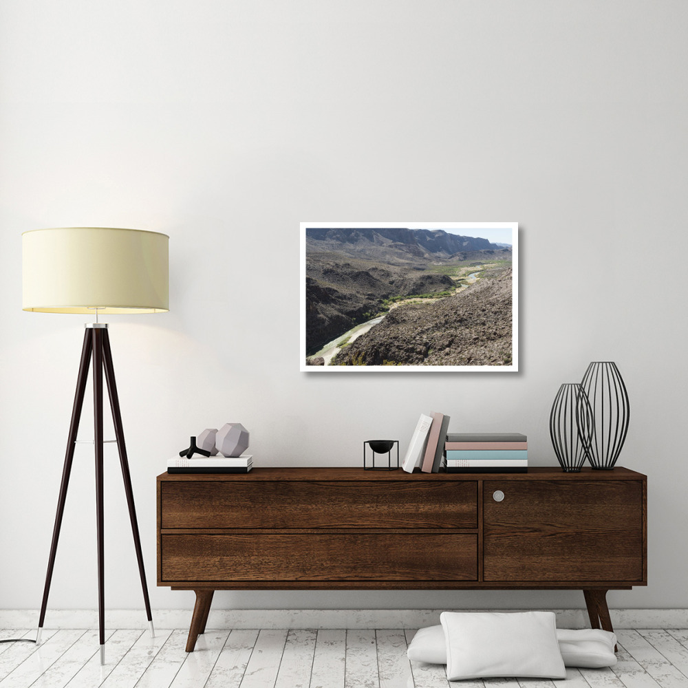 View of the Rio Grande River along Texas Rt. 170-Paper Art-38&quotx26"
