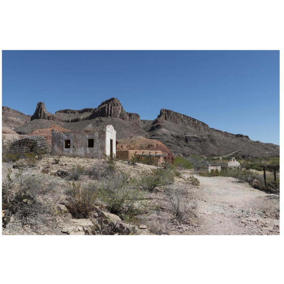 Abandoned movie set along the Rio Grande River in Big Bend Ranch State Park in lower Brewster County, TX-Paper Art-26&quotx18"