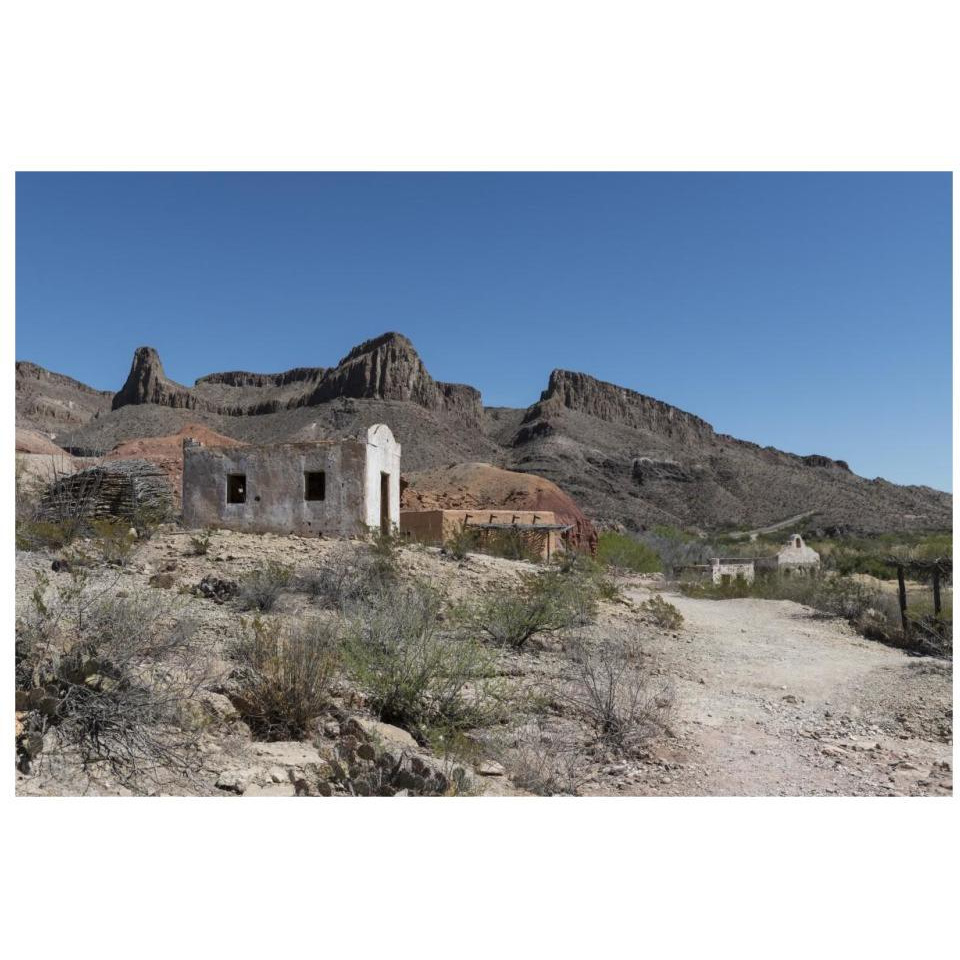 Abandoned movie set along the Rio Grande River in Big Bend Ranch State Park in lower Brewster County, TX-Paper Art-32&quotx22"