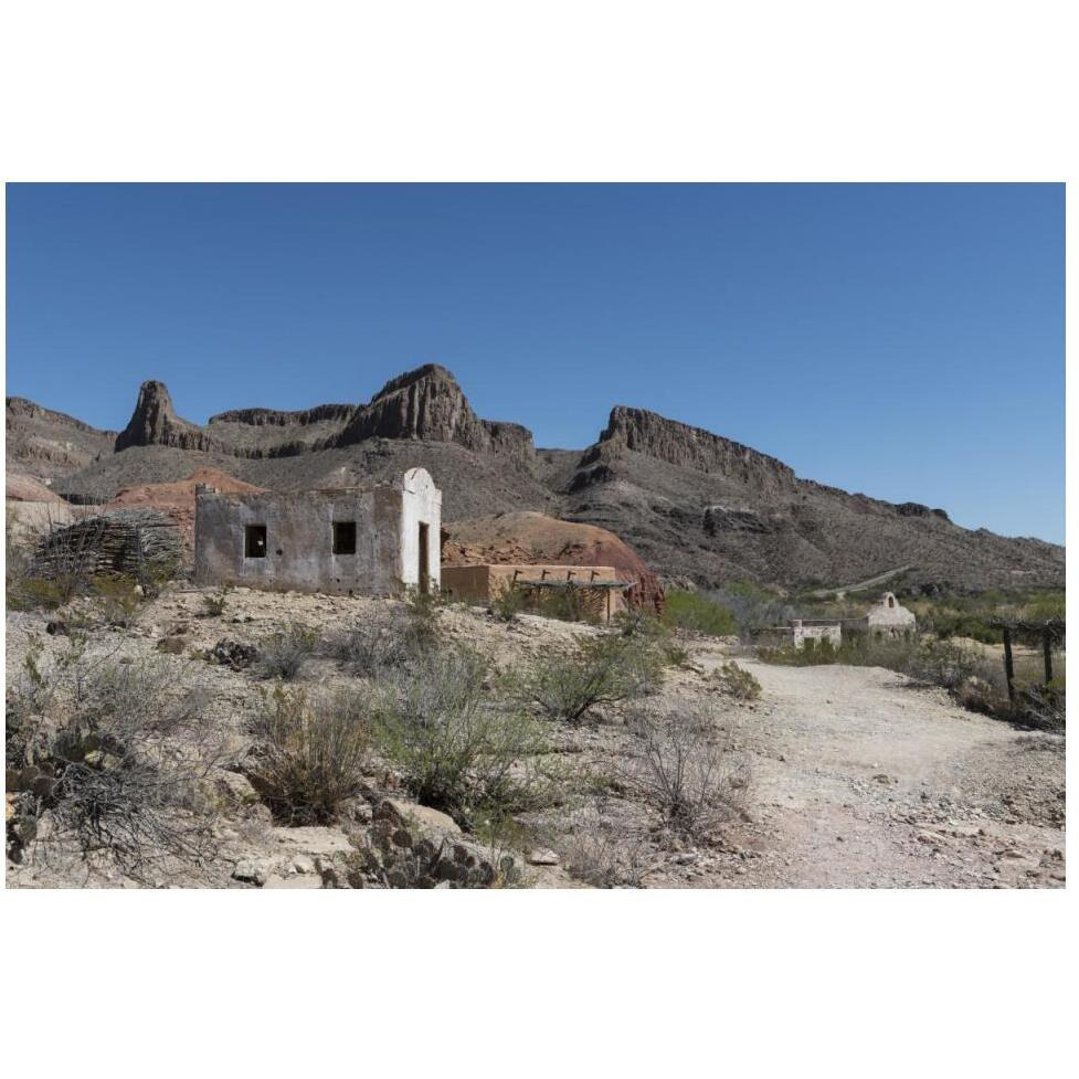Abandoned movie set along the Rio Grande River in Big Bend Ranch State Park in lower Brewster County, TX-Paper Art-50&quotx34"