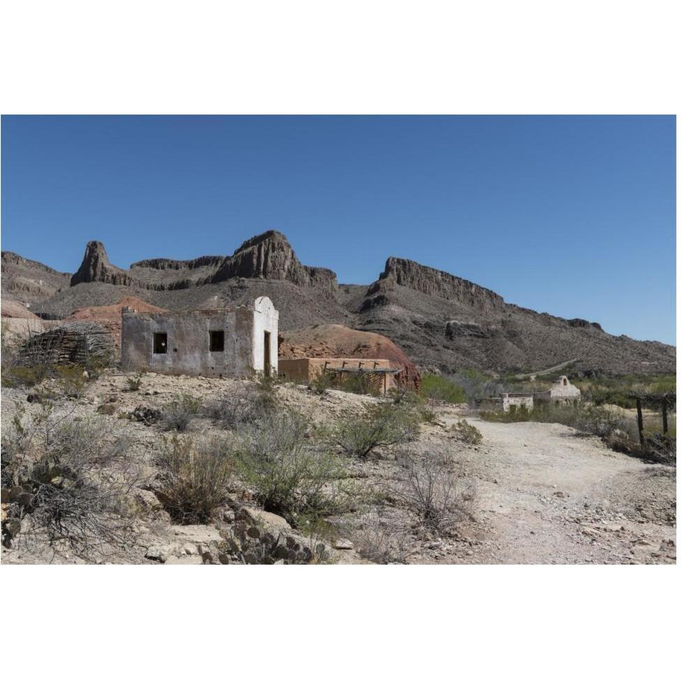 Abandoned movie set along the Rio Grande River in Big Bend Ranch State Park in lower Brewster County, TX-Paper Art-62&quotx42"