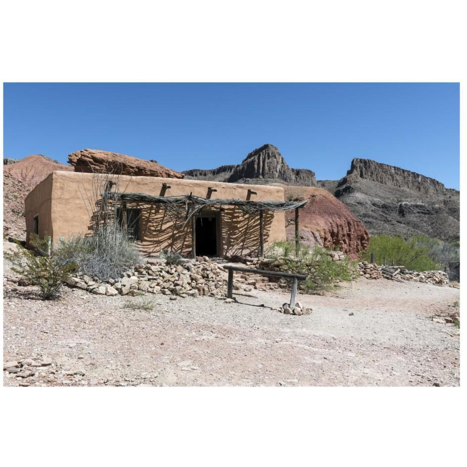 Abandoned movie set along the Rio Grande River in Big Bend Ranch State Park in lower Brewster County, TX-Paper Art-26&quotx18"