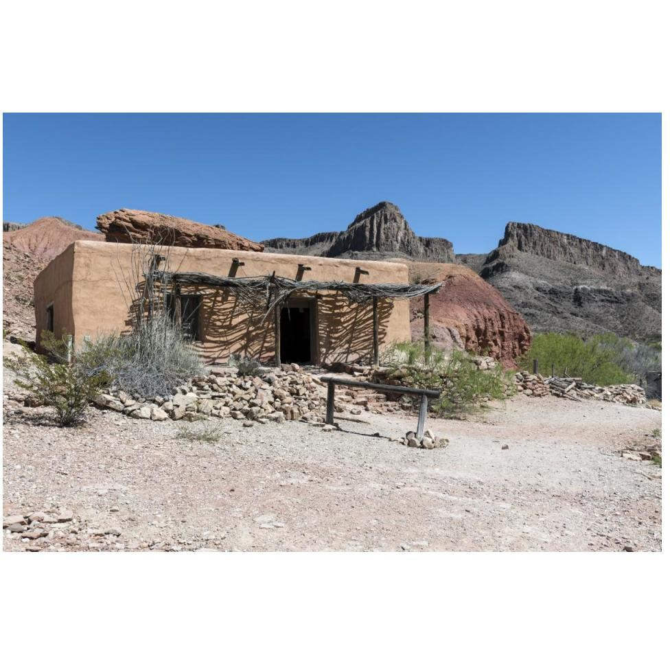 Abandoned movie set along the Rio Grande River in Big Bend Ranch State Park in lower Brewster County, TX-Paper Art-50&quotx34"