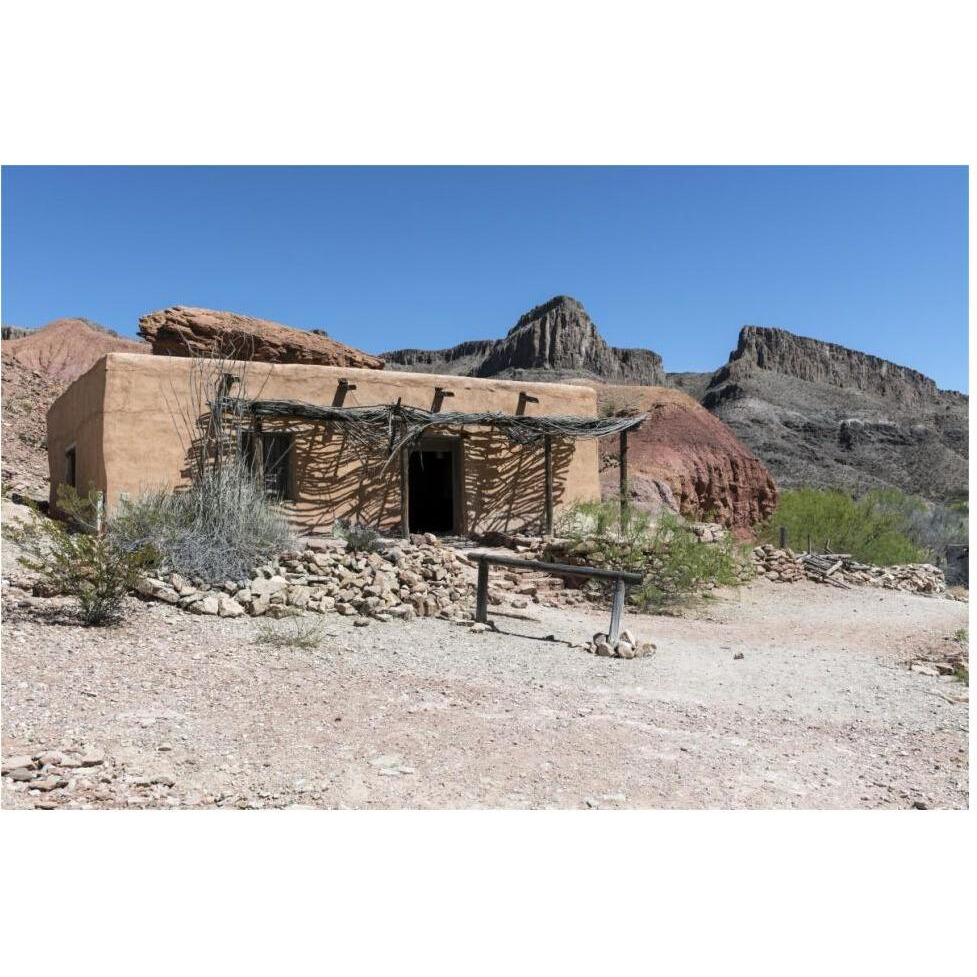 Abandoned movie set along the Rio Grande River in Big Bend Ranch State Park in lower Brewster County, TX-Paper Art-62&quotx42"