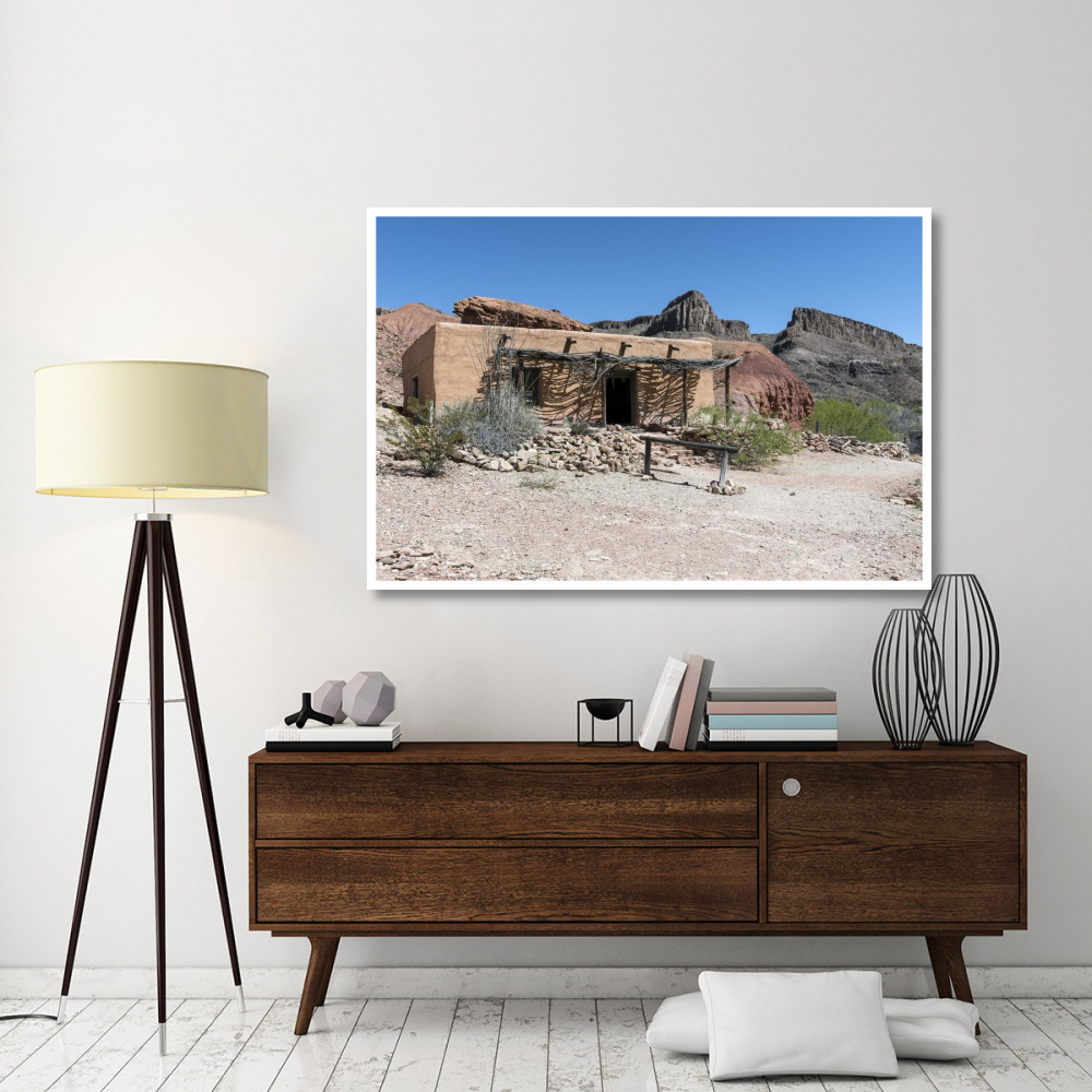 Abandoned movie set along the Rio Grande River in Big Bend Ranch State Park in lower Brewster County, TX-Paper Art-62&quotx42"