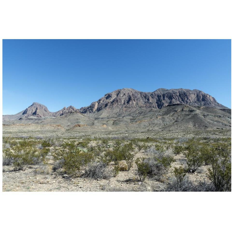 Scenery in Big Bend National Park, TX-Paper Art-20&quotx14"