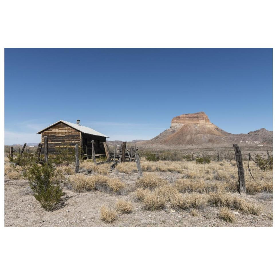 Scenery in Big Bend National Park, TX-Paper Art-32&quotx22"
