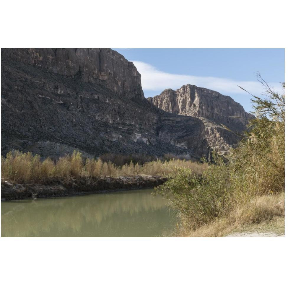 The Rio Grande River in Big Bend National Park, TX-Paper Art-50&quotx34"