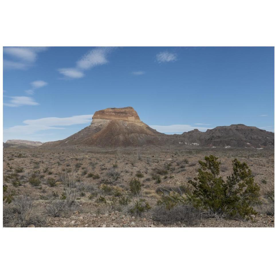Scenery in Big Bend National Park, TX-Paper Art-20&quotx14"