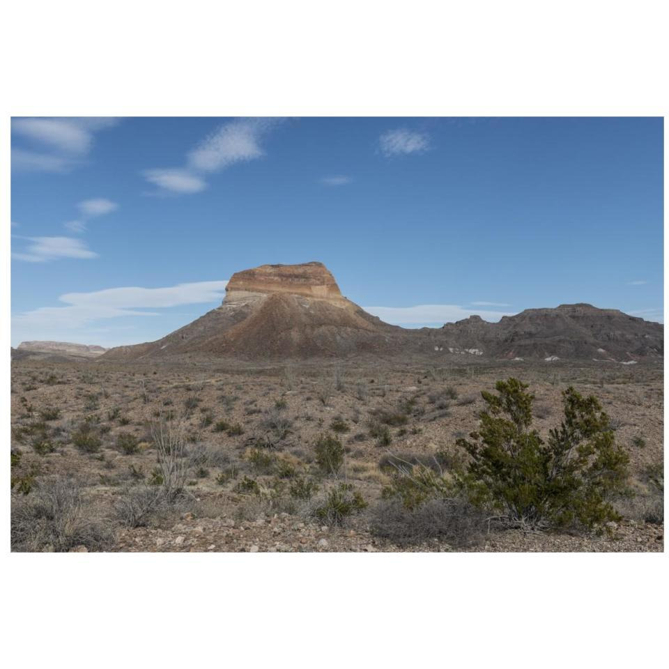 Scenery in Big Bend National Park, TX-Paper Art-32&quotx22"