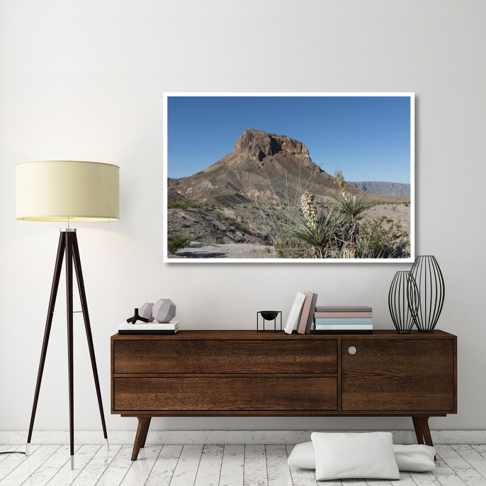 Scene from Big Bend National Park in Brewster County, TX-Paper Art-62&quotx42"