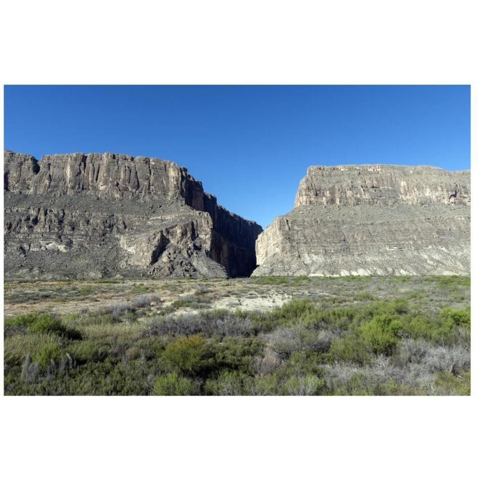 Scene from Big Bend National Park in Brewster County, TX-Paper Art-26&quotx18"