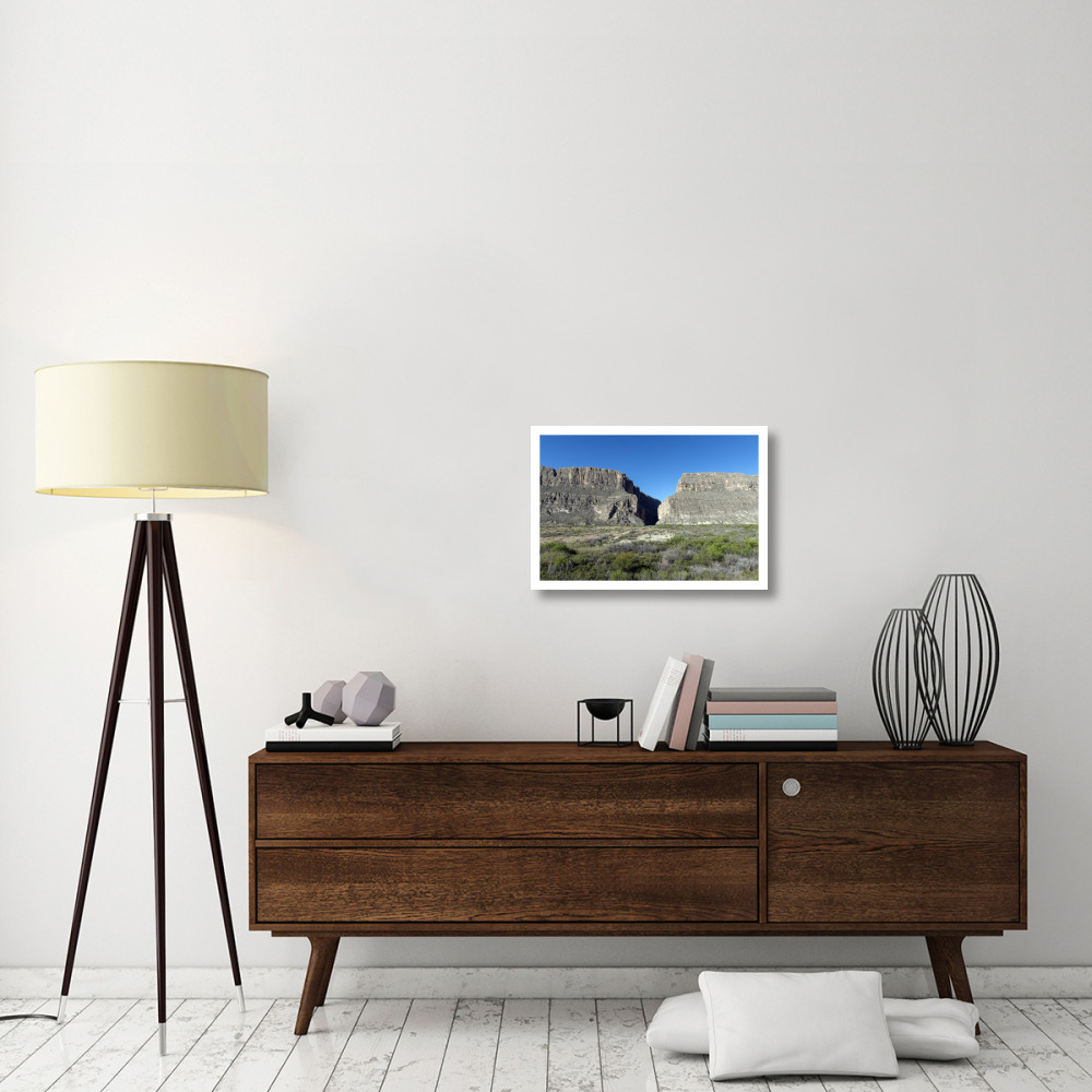 Scene from Big Bend National Park in Brewster County, TX-Paper Art-26&quotx18"