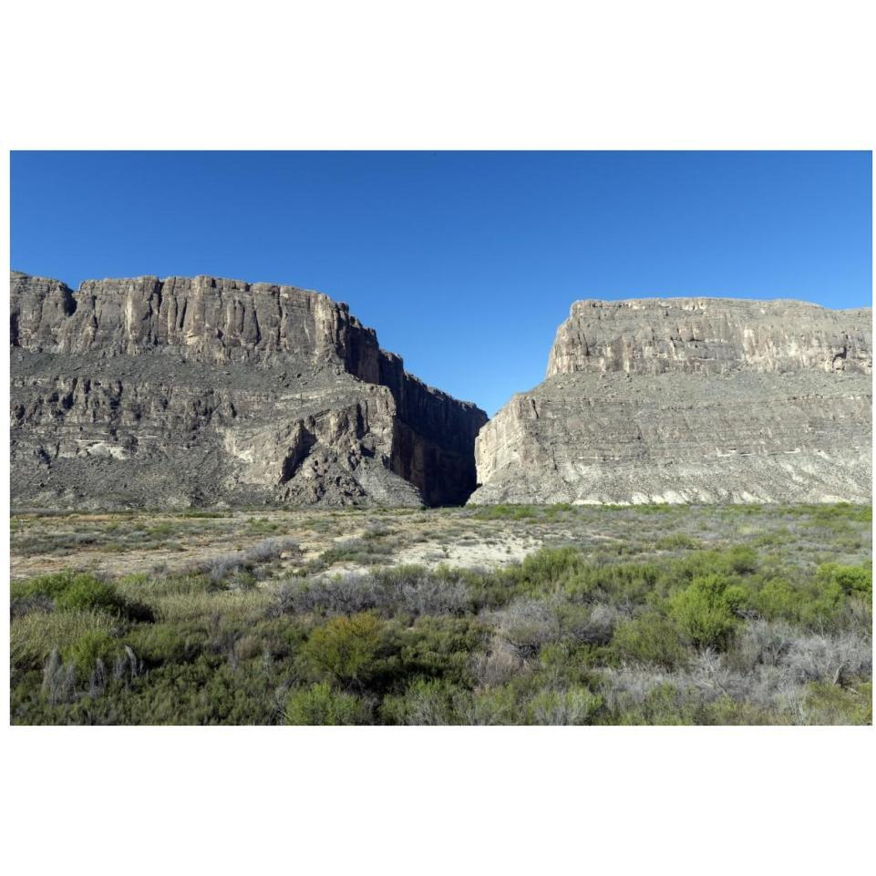 Scene from Big Bend National Park in Brewster County, TX-Paper Art-38&quotx26"