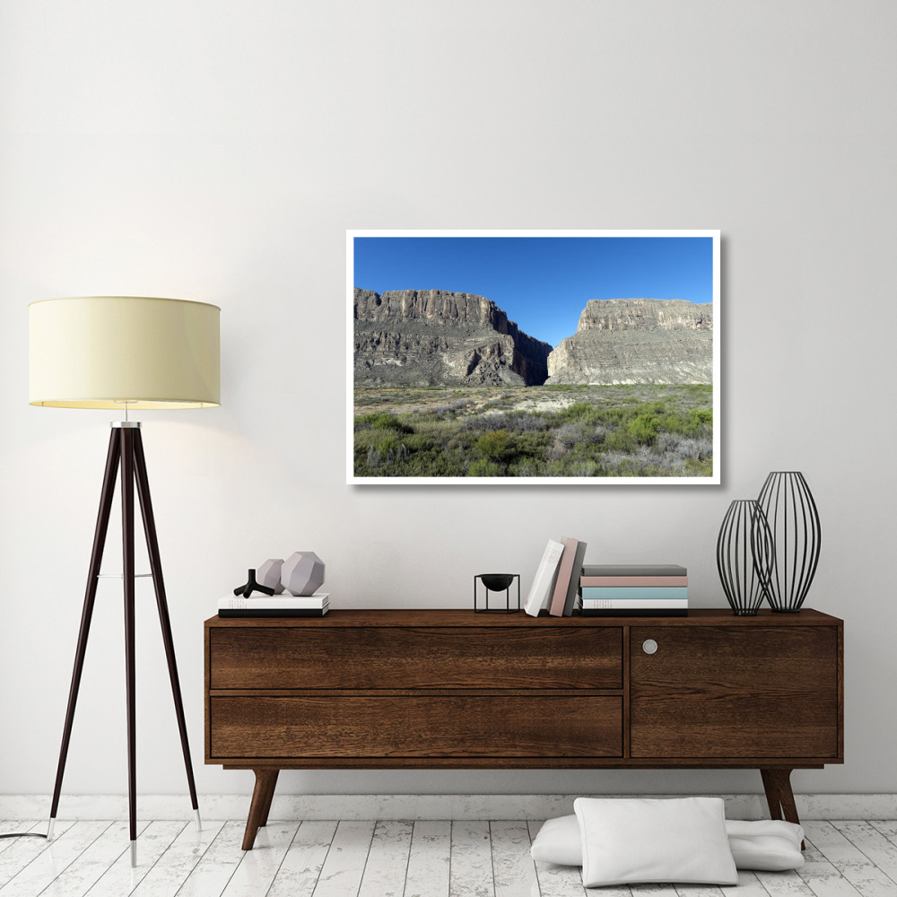 Scene from Big Bend National Park in Brewster County, TX-Paper Art-50&quotx34"