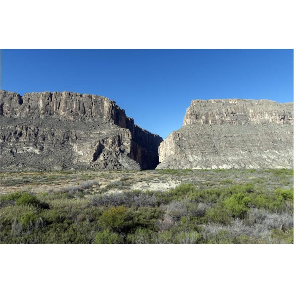 Scene from Big Bend National Park in Brewster County, TX-Paper Art-62&quotx42"