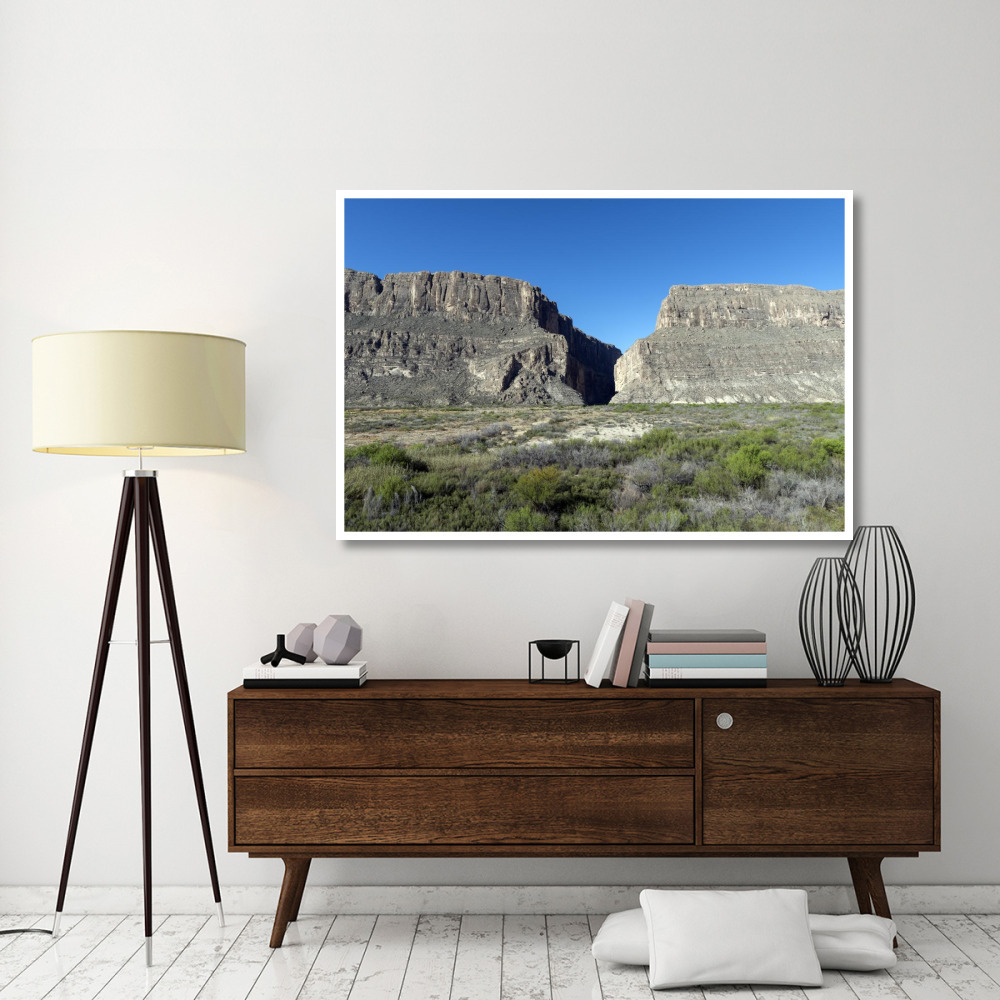 Scene from Big Bend National Park in Brewster County, TX-Paper Art-62&quotx42"