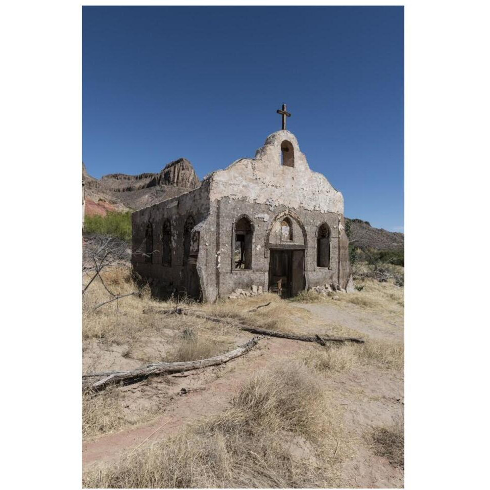 Abandoned movie set along the Rio Grande River in Big Bend Ranch State Park in lower Brewster County, TX-Paper Art-26&quotx38"