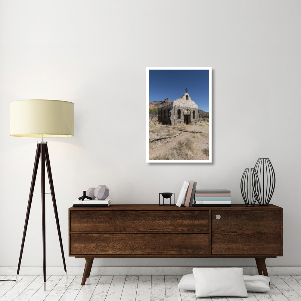 Abandoned movie set along the Rio Grande River in Big Bend Ranch State Park in lower Brewster County, TX-Paper Art-26&quotx38"