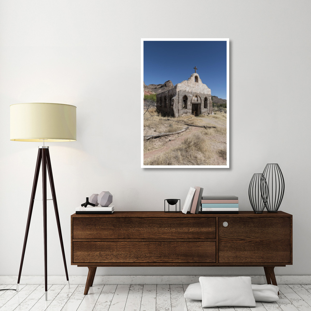 Abandoned movie set along the Rio Grande River in Big Bend Ranch State Park in lower Brewster County, TX-Paper Art-34&quotx50"