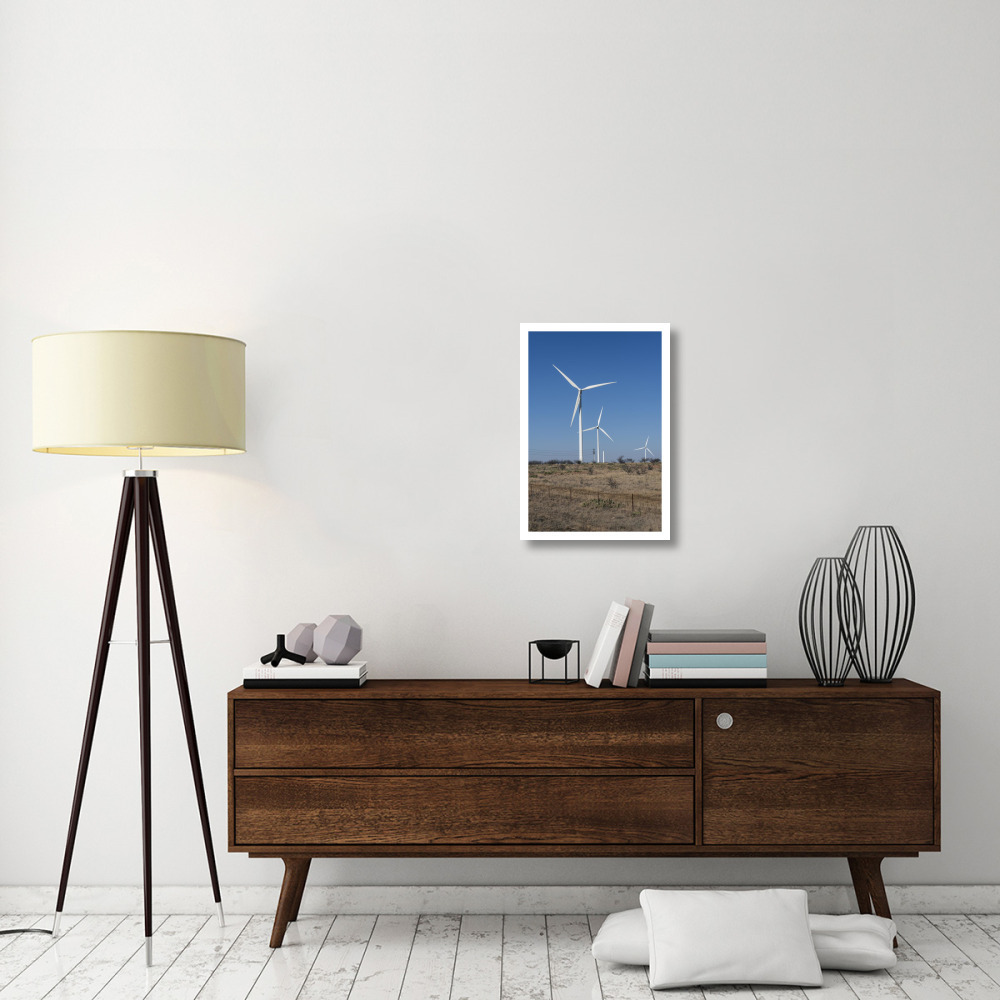 Wind turbines in Shackelford County, TX, northeast of Abilene-Paper Art-18&quotx26"