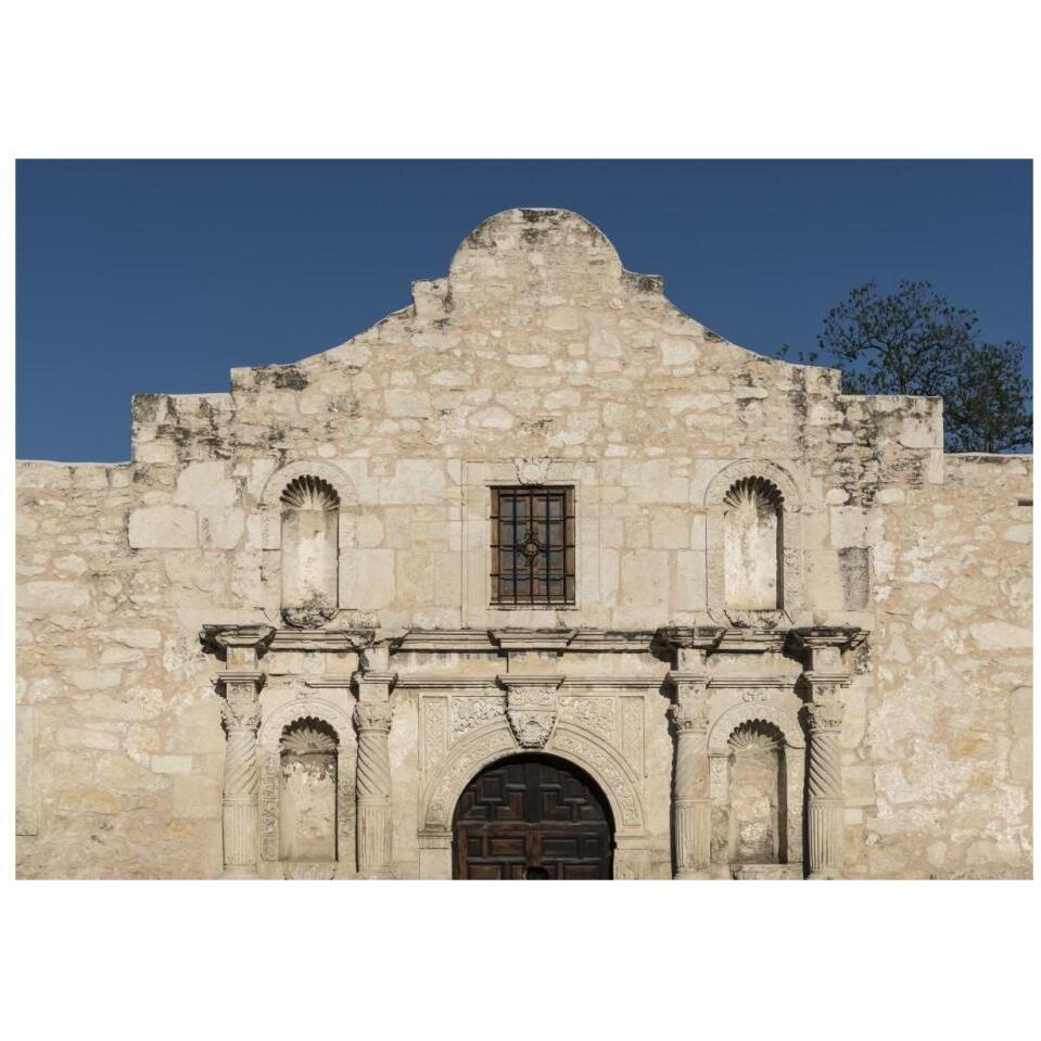 Doorway to the Alamo, an 18th-century mission church in San Antonio, TX-Paper Art-32&quotx23"