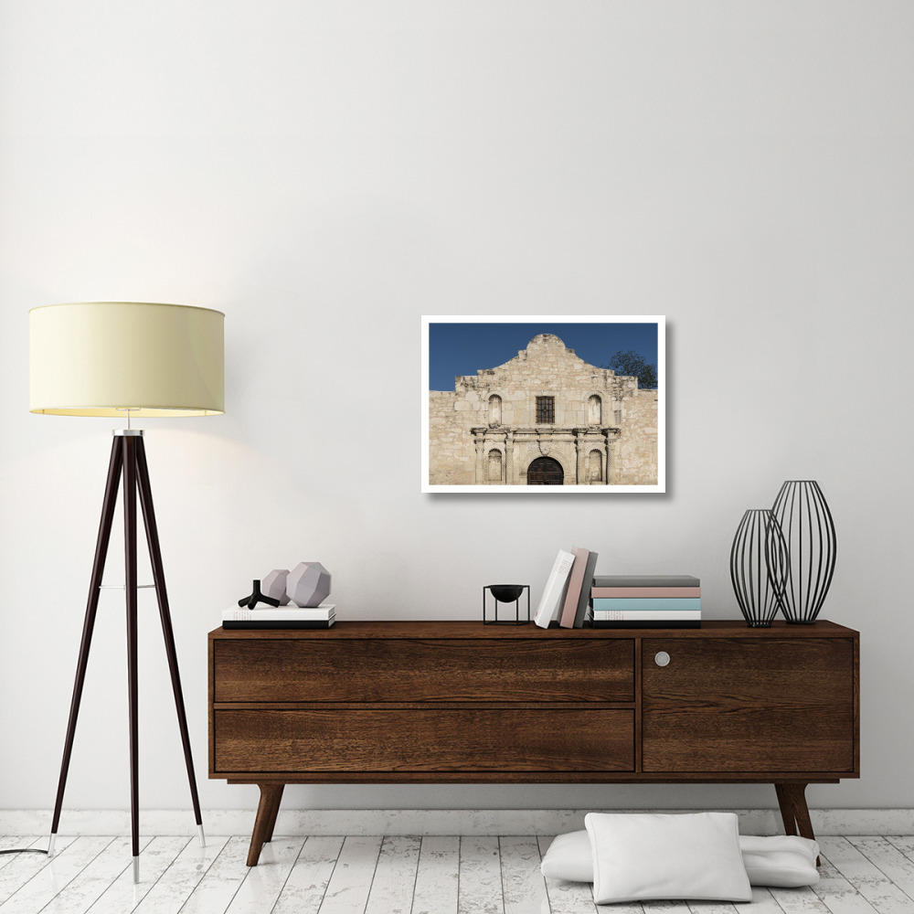 Doorway to the Alamo, an 18th-century mission church in San Antonio, TX-Paper Art-32&quotx23"