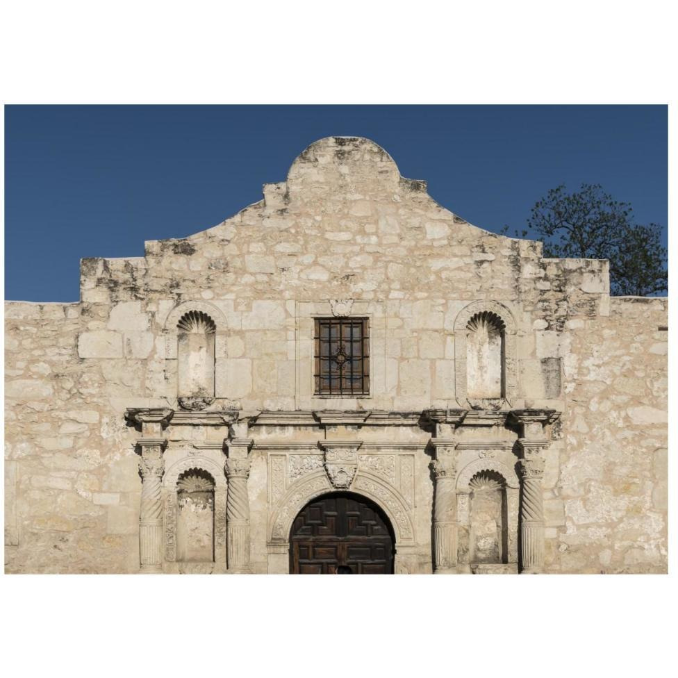 Doorway to the Alamo, an 18th-century mission church in San Antonio, TX-Paper Art-46&quotx33"