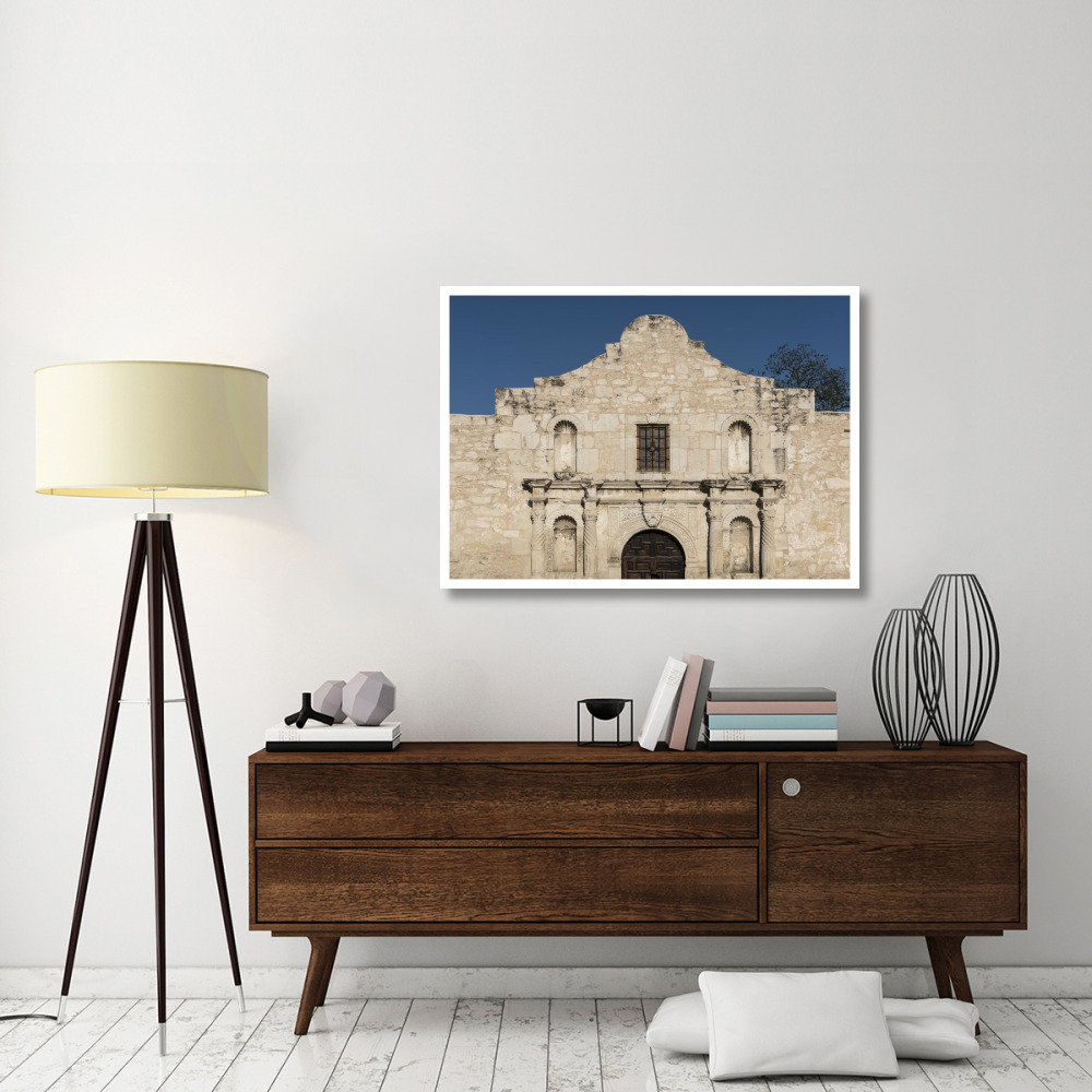 Doorway to the Alamo, an 18th-century mission church in San Antonio, TX-Paper Art-46&quotx33"