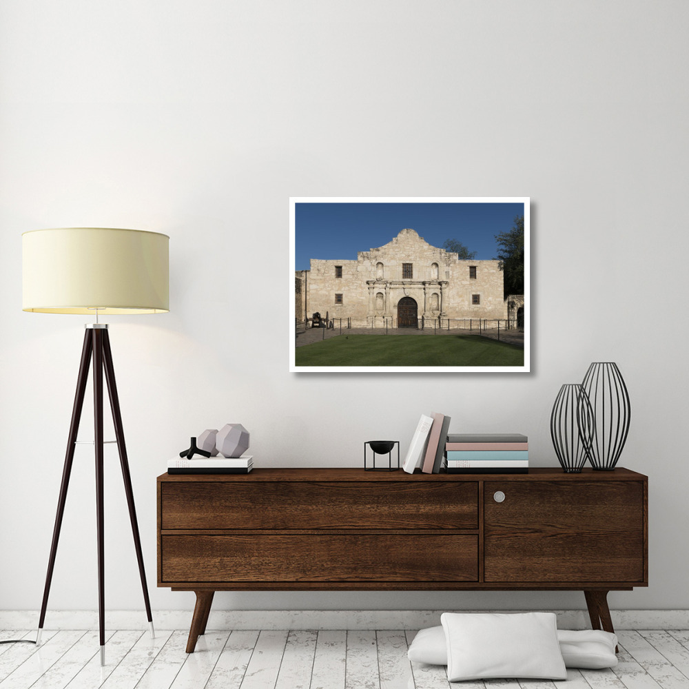 Doorway to the Alamo, an 18th-century mission church in San Antonio, TX-Paper Art-42&quotx30"