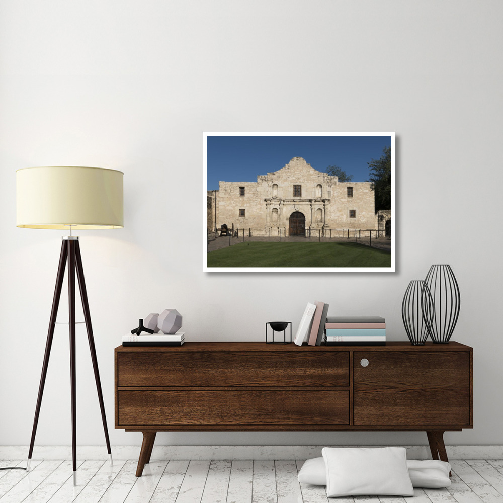 Doorway to the Alamo, an 18th-century mission church in San Antonio, TX-Paper Art-46&quotx33"