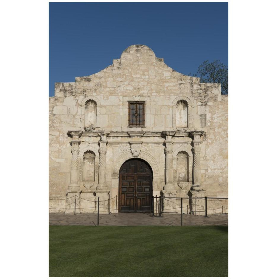 Doorway to the Alamo, an 18th-century mission church in San Antonio, TX-Paper Art-18&quotx26"