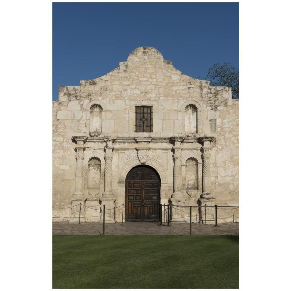 Doorway to the Alamo, an 18th-century mission church in San Antonio, TX-Paper Art-22&quotx32"