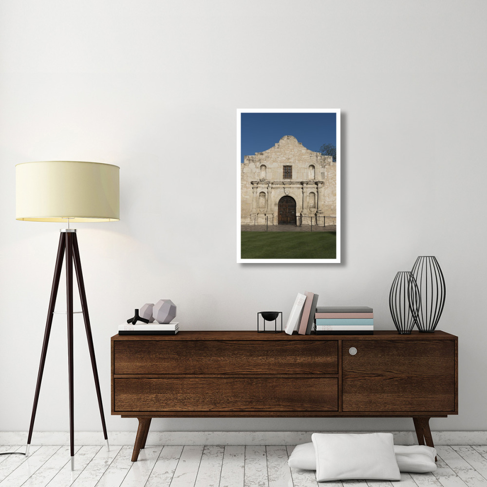 Doorway to the Alamo, an 18th-century mission church in San Antonio, TX-Paper Art-26&quotx38"