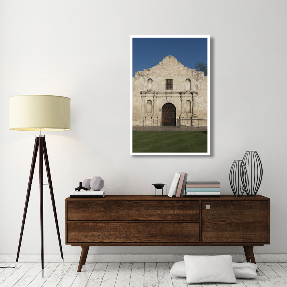 Doorway to the Alamo, an 18th-century mission church in San Antonio, TX-Paper Art-34&quotx50"