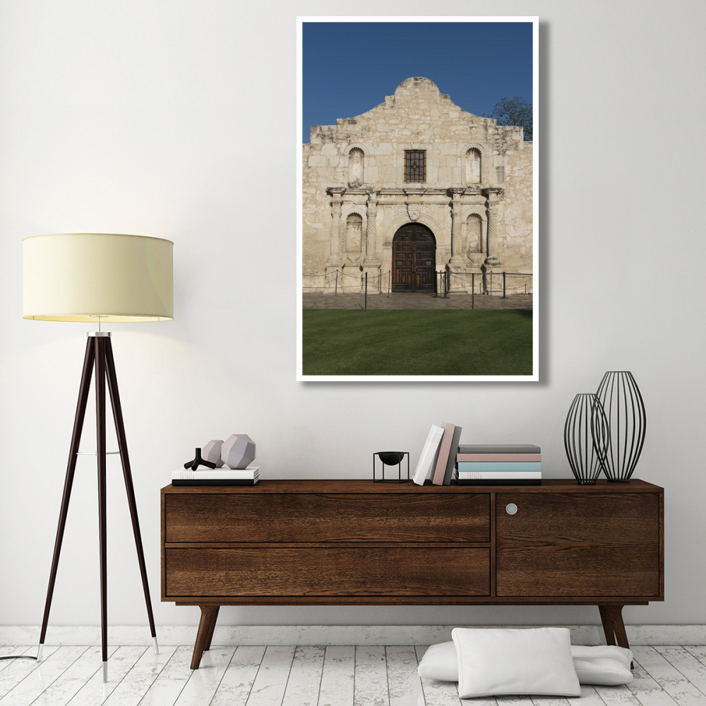 Doorway to the Alamo, an 18th-century mission church in San Antonio, TX-Paper Art-42&quotx62"