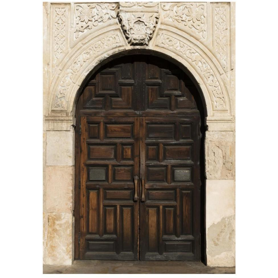 Doorway to the Alamo, an 18th-century mission church in San Antonio, TX-Paper Art-33&quotx46"