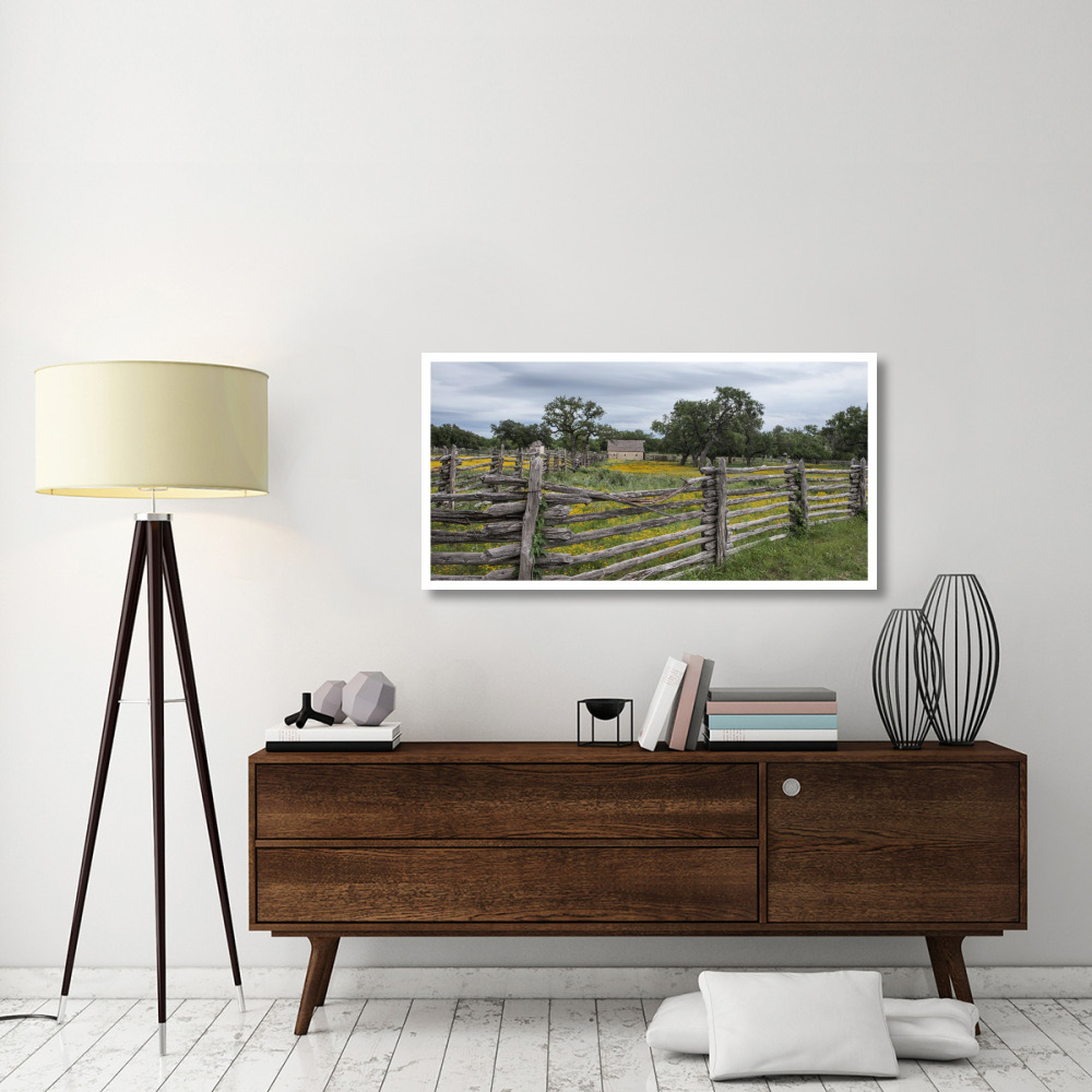 Vivid field of wildflowers in the Lyndon B. Johnson National Historical Park in Johnson City, TX-Paper Art-50&quotx26"