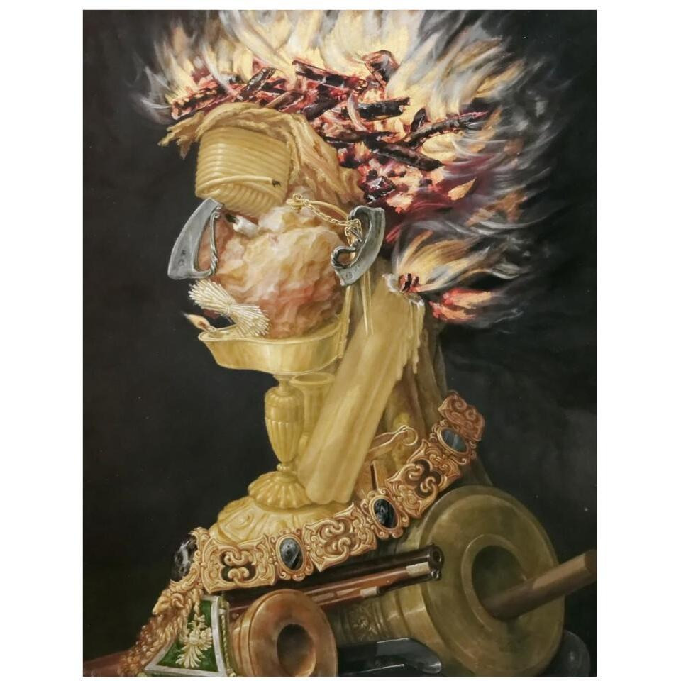 Fire-Paper Art-26&quotx34"