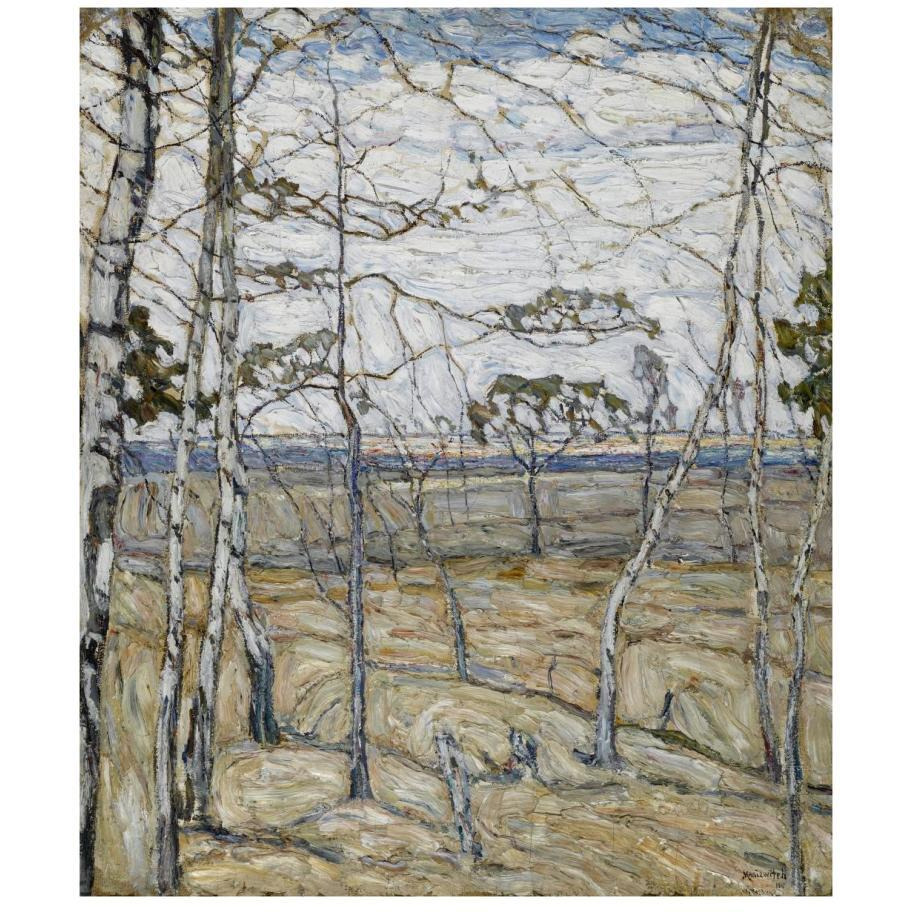 Birch Trees, 1911-Paper Art-16&quotx18"