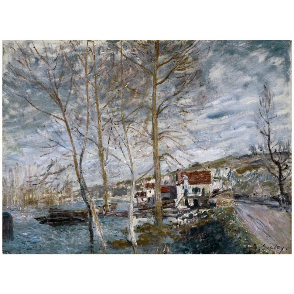 Flood at Moret (Inondation a Moret), 1879-Paper Art-42&quotx32"