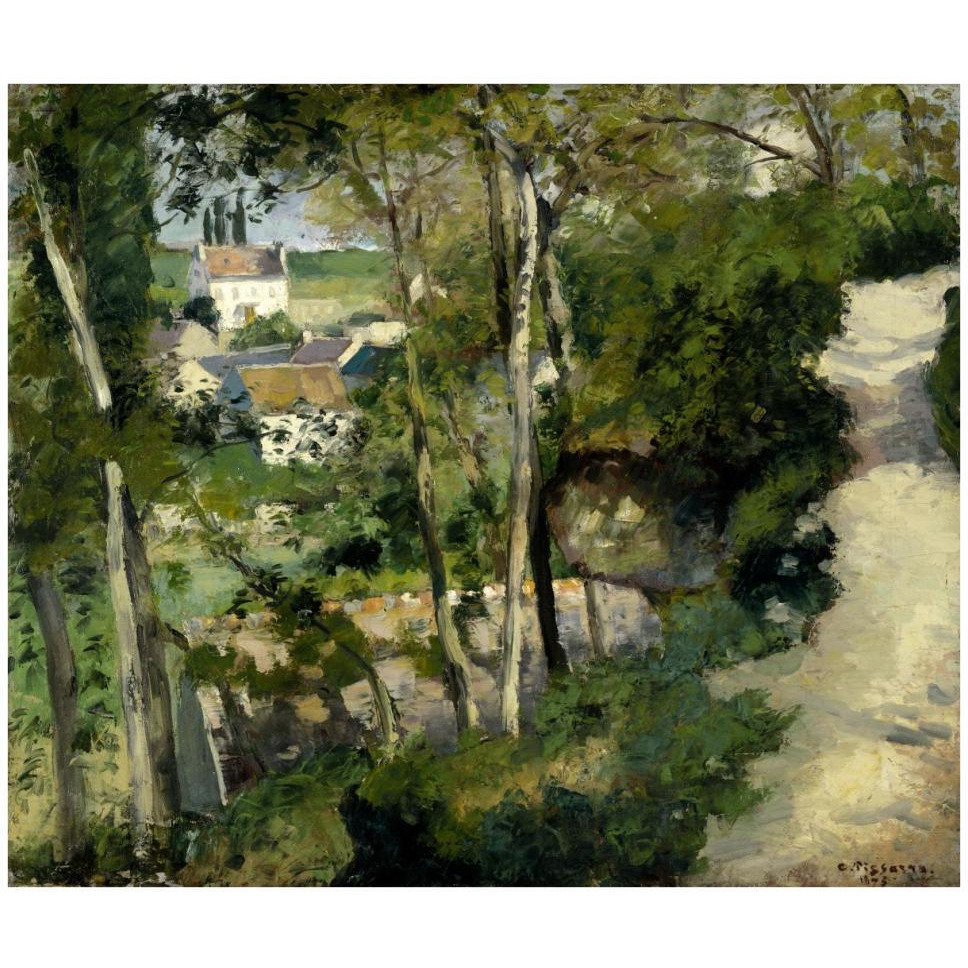 The Climb, Rue de la Cote-du-Jalet, Pontoise (Chemin montant, rue de la Cote-du-Jalet, Pontoise), 1875-Paper Art-42&quotx36"