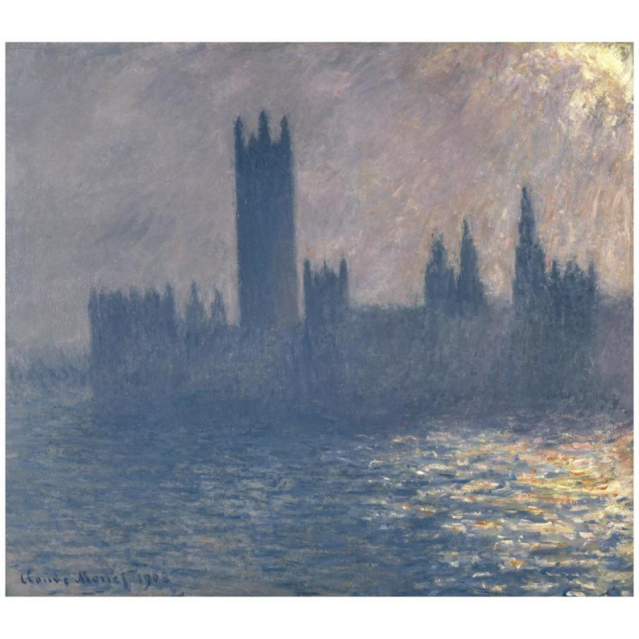 Houses of Parliament, Sunlight Effect (Le Parlement, effet de soleil), 1903-Paper Art-18&quotx16"