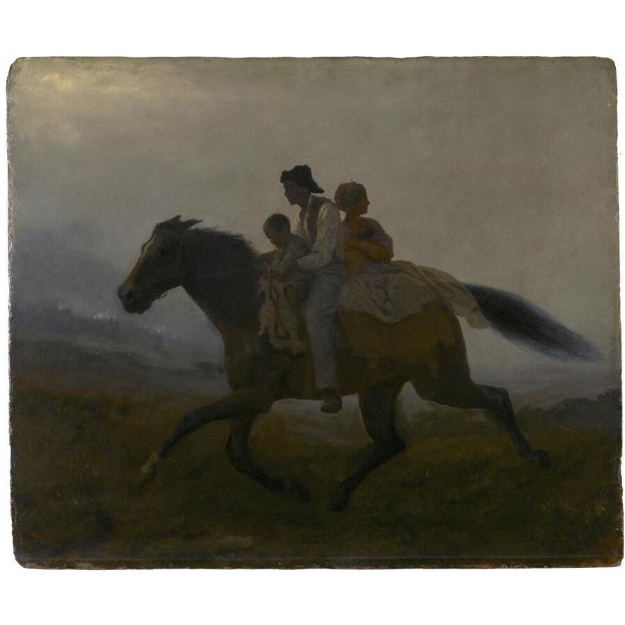 A Ride for Liberty -- The Fugitive Slaves, ca. 1862-Paper Art-18&quotx15"